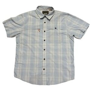 Howler Bros Matagorda Short sleeve fishing shirt Mens Medium Plaid Button Up